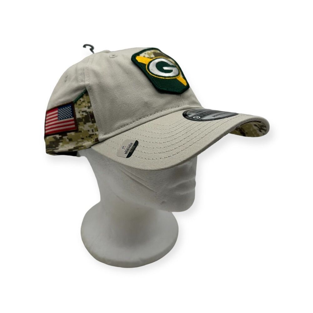 New Era 9Twenty Green Bay Packers 2023 NFL‎ Salute to Service Strapback Hat Cap